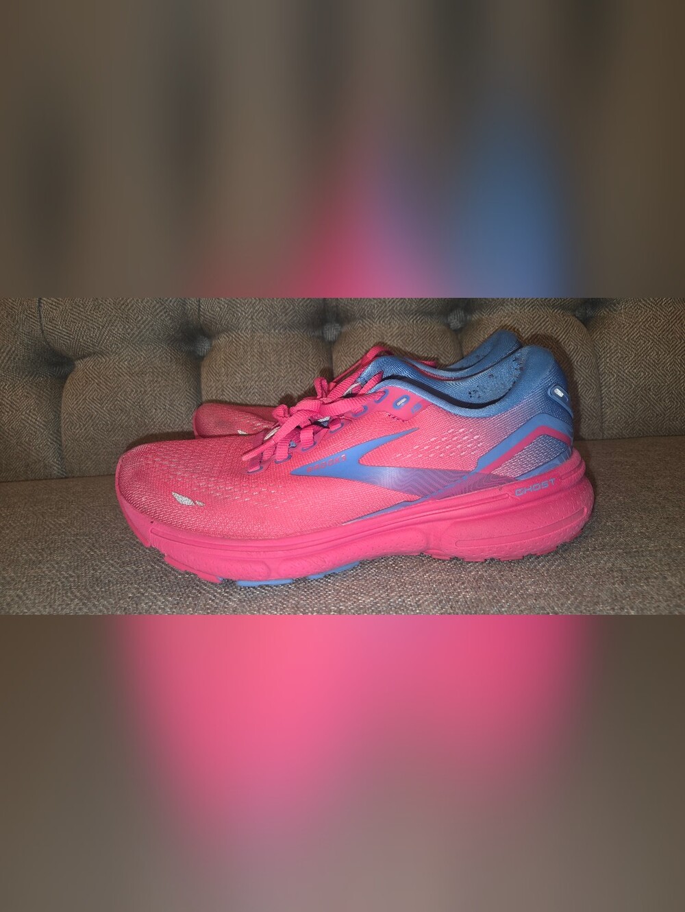 Brooks Women's Pink and Blue Running Sneakers